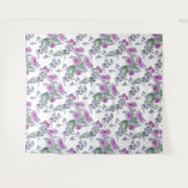 Tenture Lilac chrysanthemum , watercolor (Devant (Horizontal))