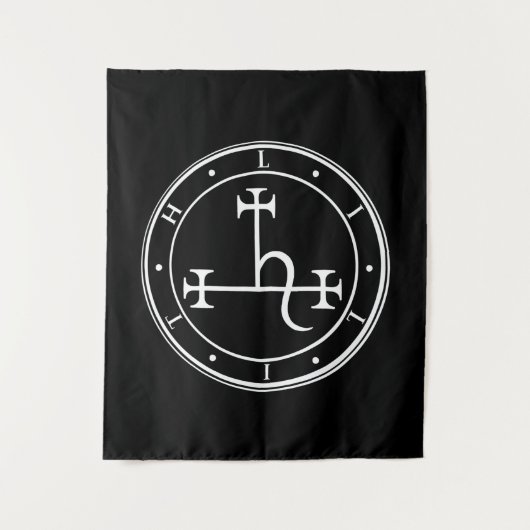 Tenture Lilith sigil. Lune noire Goddess phoque Tapestry (Devant)
