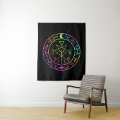 Tenture Lilith sigil. Lune noire Goddess phoque Tapestry (En situation)