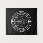 Tenture Lilith sigil. Phoque de déesse de la lune noire (Devant (Horizontal))