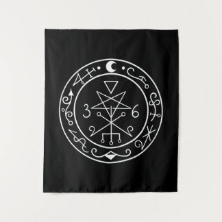 Tenture Lilith sigil. Phoque de déesse de la lune noire