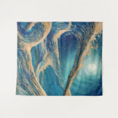 Tenture L'importance d'une vague océanique bleue (Devant (Horizontal))