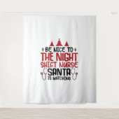 Tenture L'Infirmière De Nuit De Shift Père Noël Est En Tra (Devant)