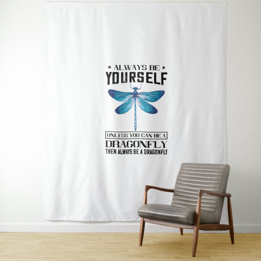 Tenture L'Insecte Nature Soyez toujours vous-mêmes libellu (En situation)