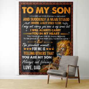 Tenture Lion À Mon Fils J'Ai Fermé Les Yeux Pour Un Moment