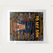 Tenture Lion à mon fils Parfois c'est dur papa (Devant (Horizontal))