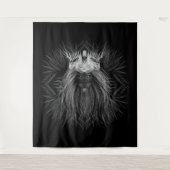 Tenture Lion avec monogramme de couronne (Devant)