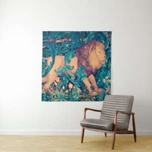 Tenture Lion dans la forêt, William Morris Tapestry