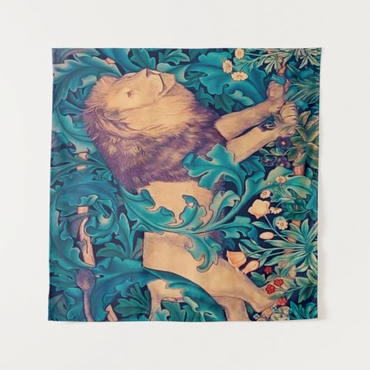 Tenture Lion dans la forêt, William Morris Tapestry (Devant)
