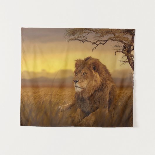 Tenture Lion de Savannah (Devant (Horizontal))