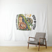 Tenture Lion de tortue drôle (En situation (horizontale))