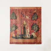 Tenture Lion D'ENFANCE ET D'UNICORN, Fleurs D'Imaginaires, (Devant)