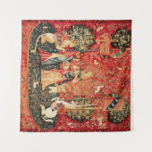 Tenture Lion D'ENFANCE ET D'UNICORN, Fleurs D'Imaginaires, (Devant (Horizontal))