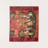 Tenture Lion D'ENFANCE ET D'UNICORN, Fleurs D'Imaginaires, (Devant)