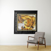 Tenture Lion et agneau (En situation (horizontale))