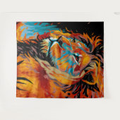 Tenture Lion majestueux protégeant les forêts (Devant (Horizontal))