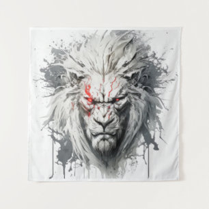 Tenture Lion Portrait Animal Peinture Faune À L'Extérieur
