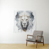 Tenture Lion Portrait Animal Peinture Faune À L'Extérieur (En situation)