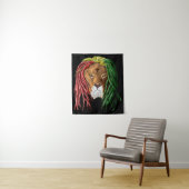 Tenture Lion Rastafari (En situation)