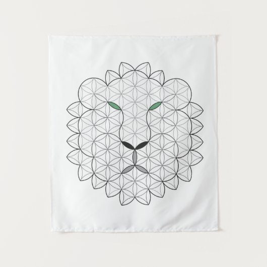 Tenture Lion Sacré, B01/BW. (Devant)