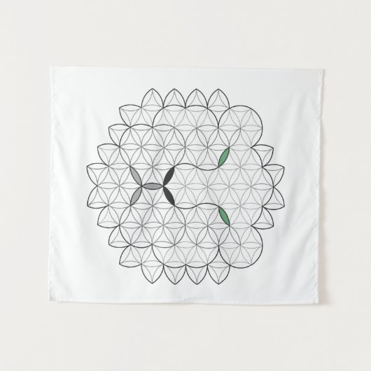 Tenture Lion Sacré, B01/BW. (Devant (Horizontal))