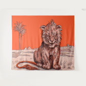 Tenture lion souriant (Devant (Horizontal))