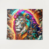 Tenture Lion Steampunk (Devant (Horizontal))