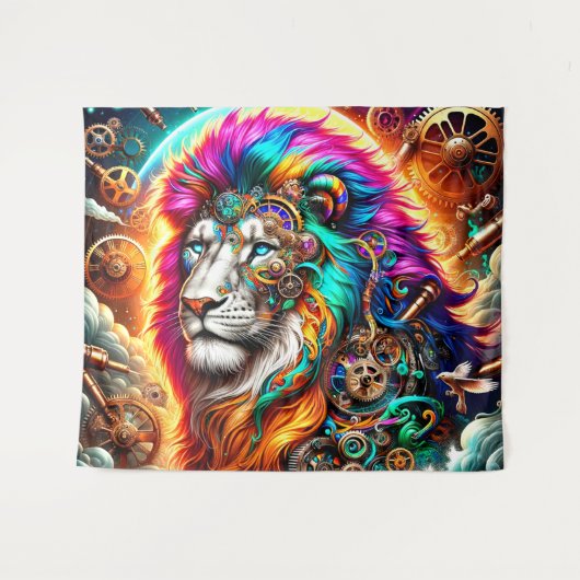 Tenture Lion Steampunk (Devant (Horizontal))