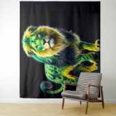 Tenture Lion Vert (En situation)