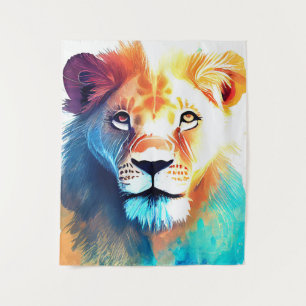 Tenture Lion Wild Nature Animal Couleur Art Peinture