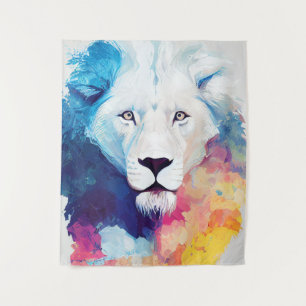 Tenture Lion Wild Nature Animaux Couleurs Art Peinture
