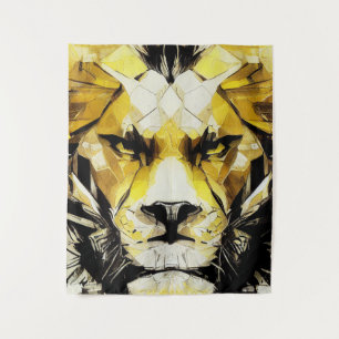 Tenture Lion Wild Nature Free Spirit Art Brush Peinture
