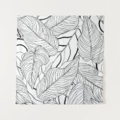 Tenture Liquide motif, longue encre d'art feuille (Devant (Horizontal))