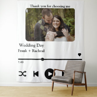 Tenture Liste de lecture de musique de chanson photo perso