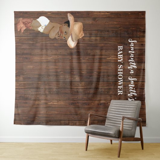 Tenture Little AA Baby Cowboy Baby shower occidental Conte (En situation (horizontale))