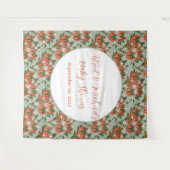 Tenture Little Cutie Clementine Sage | Baby shower Citrus (Devant (Horizontal))