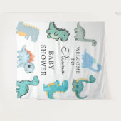 Tenture Little Dinosaur Cute Baby Shower (Devant (Horizontal))