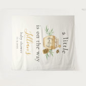 Tenture Little Honey On The Way Bee Baby Shower Backdrop (Devant (Horizontal))