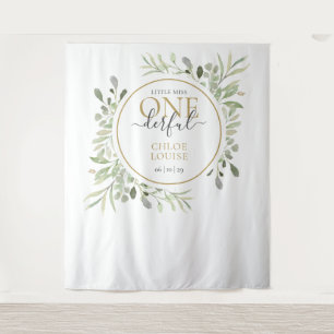 Tenture Little Miss ONEderful Premier Anniversaire Photobo
