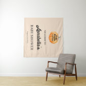 Tenture Little Pumpkin Welcome Baby Shower (En situation (horizontale))