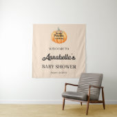 Tenture Little Pumpkin Welcome Baby Shower (En situation)