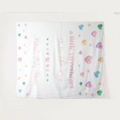 Tenture Little Sweetheart Baby Shower Conversation Hearts (Devant (Horizontal))