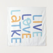Tenture Live Love Latke Hanoukka Design (Devant (Horizontal))