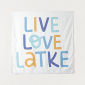 Tenture Live Love Latke Hanoukka Design (Devant)
