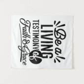 Tenture Living Testimony Bible Quote Christian Motivation (Devant (Horizontal))