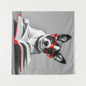 Tenture Livre de lecture de chien (Devant (Horizontal))