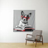 Tenture Livre de lecture de chien (En situation)