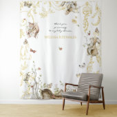 Tenture Livre d'histoires | Baby shower forestier (En situation)