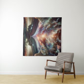 Tenture Livre sans fin avec des mots liquides en cascade (En situation (horizontale))