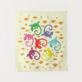 Tenture Lizards colorés (Devant)